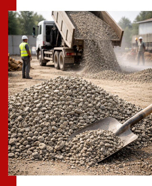 Доставка гравия фракции 20-40 в Нефтеюганске с самосвалами